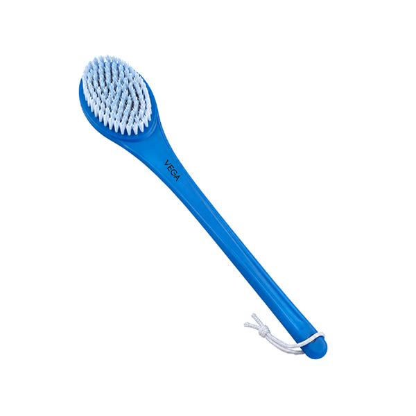 Vega Long Handle Bristle Bath Brush For Men & Women, Body Scrubber Brush For Removing Dead Skin (Ba-1/7)