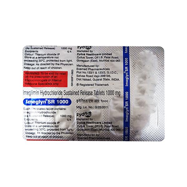 IMEGLYN SR 1000 Tablet 10's - Diabetes-Ant