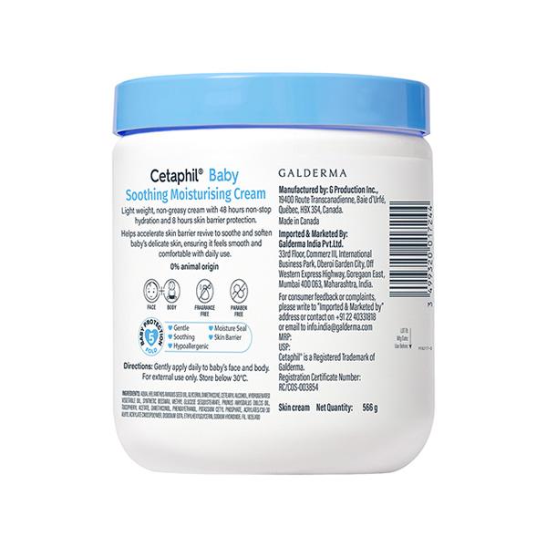 Cetaphil Baby Soothing Moisturising Cream 566 g - Face Moisturizers