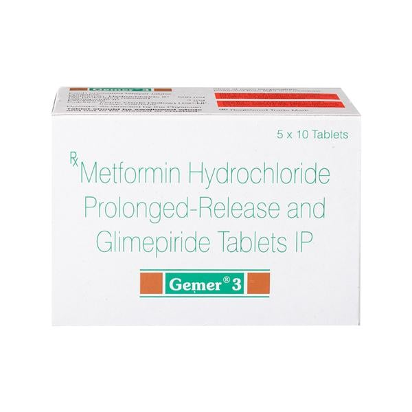 GEMER 3mg Tablet 10's - Diabetes-Ant