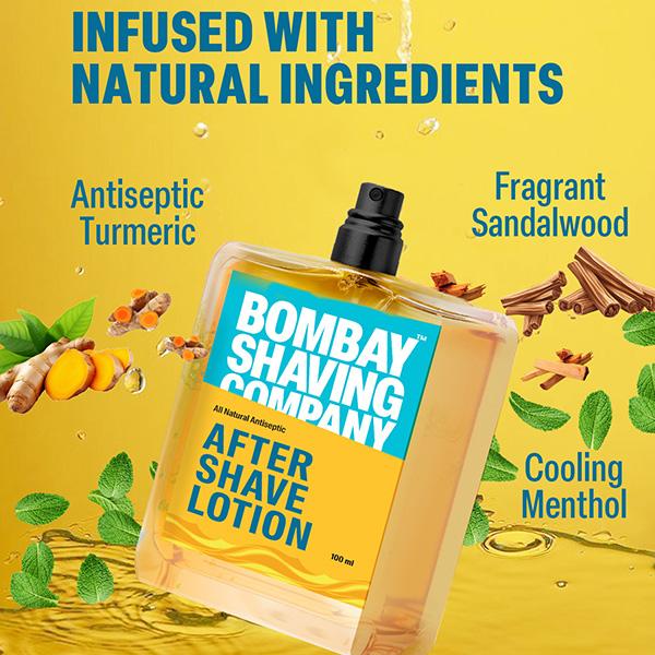 Bombay Shaving Company Turmeric And Sandalwood After Shave Lotion 100 gm - Aftershave Lotion
