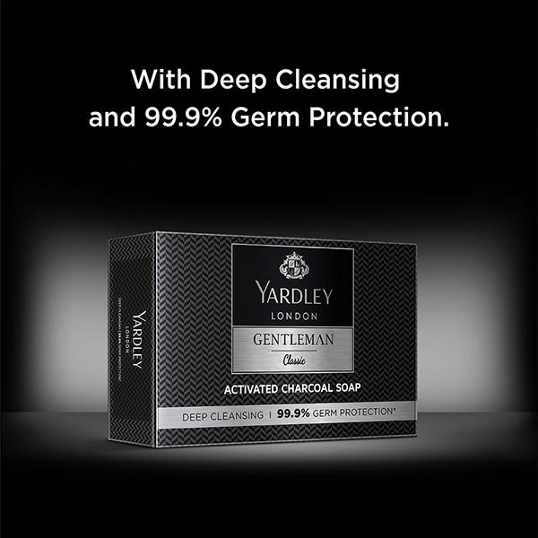 Yardley London Gentleman Classic Activated Charcoal Soap 100 gm - Soaps