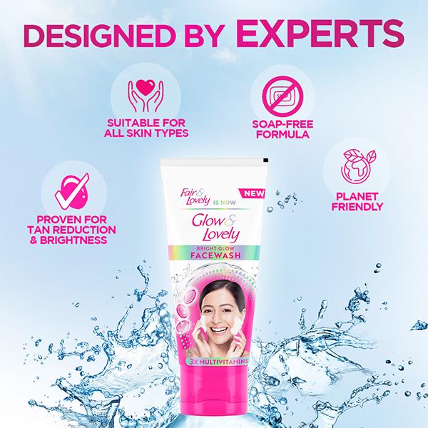 Glow & Lovely Bright Glow Facewash 100 gm - Face Washes
