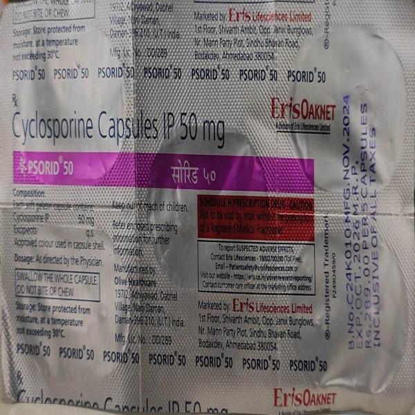 Netmeds | Psorid 50mg Capsule 5'S