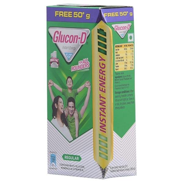 Glucon-D Instant Energy Powder - Regular (Refill) (75 gm + Free 50 gm) 125 g - Energy Drinks