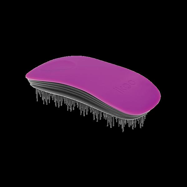 Ikoo Detangling, Scalp Massaging Hair (Sugar Plum - Black Bristles) 50 gm - Hair Brushes