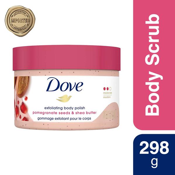 Netmeds | Dove Exfoliating Body Polish With Pomegranate Seeds And Shea Butter 298 gm