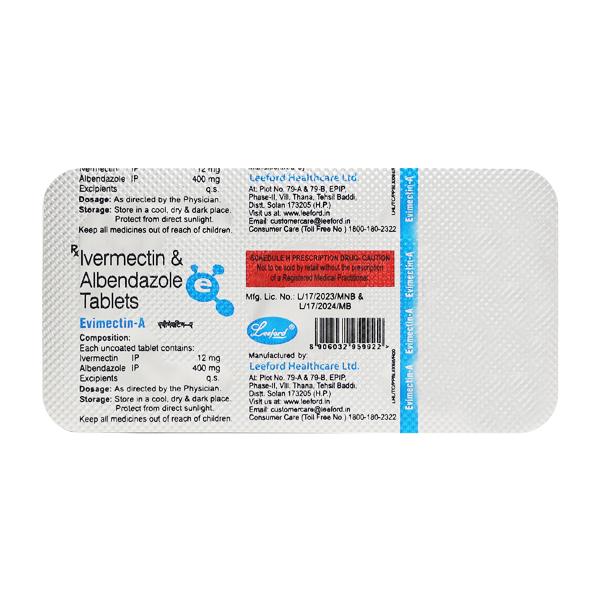 EVIMECTIN A Tablet 1's - Parasitic Worms-Ant