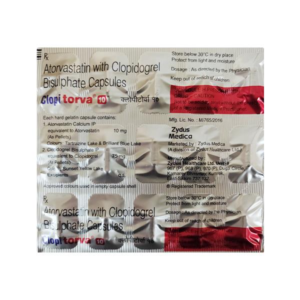 CLOPITORVA 10 Capsule 15's - High Cholesterol-Dys