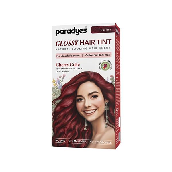 Netmeds | Paradyes Semi-Permanent Cherry Coke Glossy Hair Tint, Enriched with Herbal Extracts, 6.6 True Red 160 gm