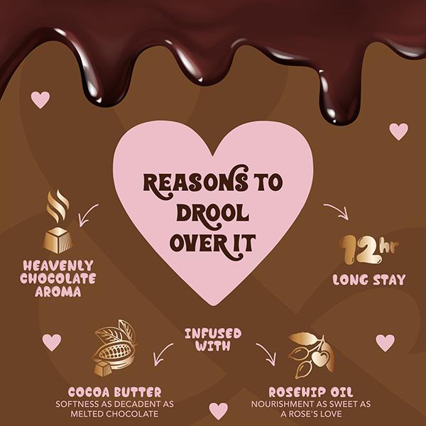 Blue Heaven Cookie & Crush Chocolate-Flavored Soft-Matte Lipstick, Hot Chocolate 3.4 gm - Lipsticks