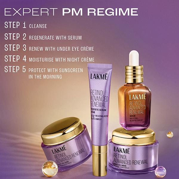 Lakme Retinol Advanced Renewal Under Eye Serum Creme 15 gm - Under Eye Creams & Serums