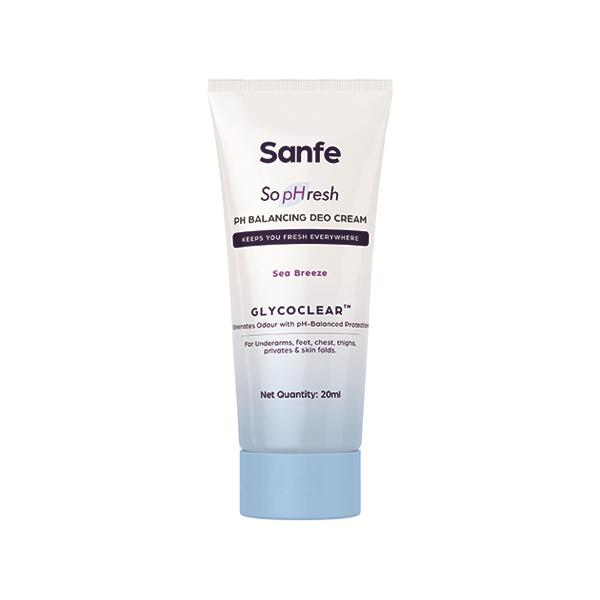Netmeds | Sanfe So PHresh PH Balancing Deo Cream - Sea Breezefor Underarms Feet, Intimates and Skin Folds 20 ml