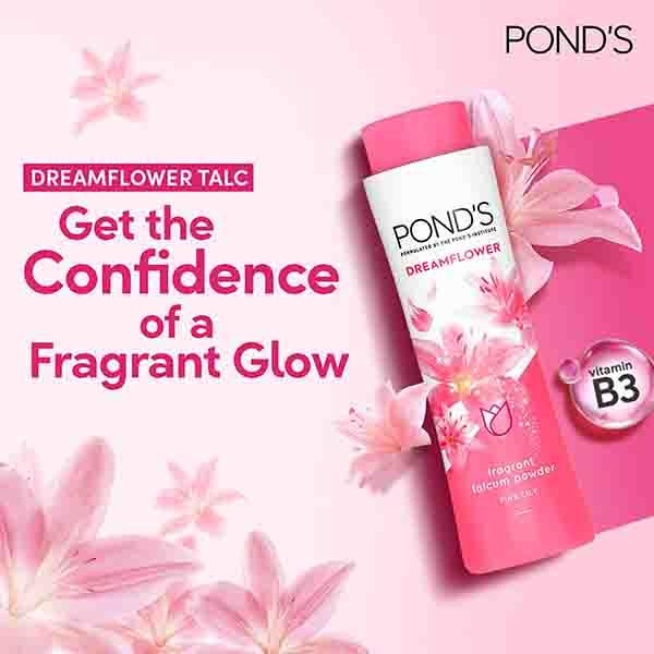 Pond's Dreamflower Fragrant Talcum Powder, Pink Lily 200 gm - Talcum Powders
