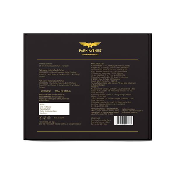 Park Avenue Eau De Perfume Liquid Gift Set for Men, Euphoria and Harmony 1's - Perfumes (Edt/Edp)