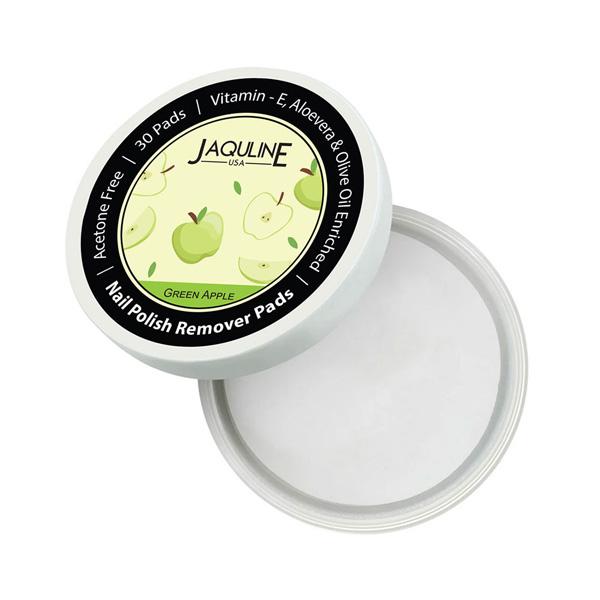 Jaquline USA Nail Polish Remover Pads Green Apple (Pack of 30) 1's - Nail Polish Remover