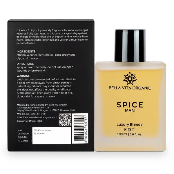 Bella Vita Organic Spice Men Perfume 100 ml - Men Perfumes (Edt/Edp)