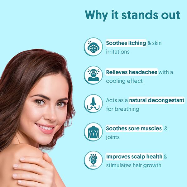 Aravi Organic Peppermint Essential Oil 100% Pure Oil for Diffuser 15 ml - Essential Oils