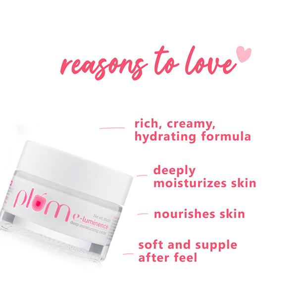Plum E-Luminence Deep Moisturizing Face Cream With Vitamin E -Intensely Nourishes Dry & Flaky Skin 50 gm - Lotions & Creams
