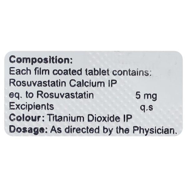 Roslaren 5mg Tablet 10'S - High Cholesterol-Dys