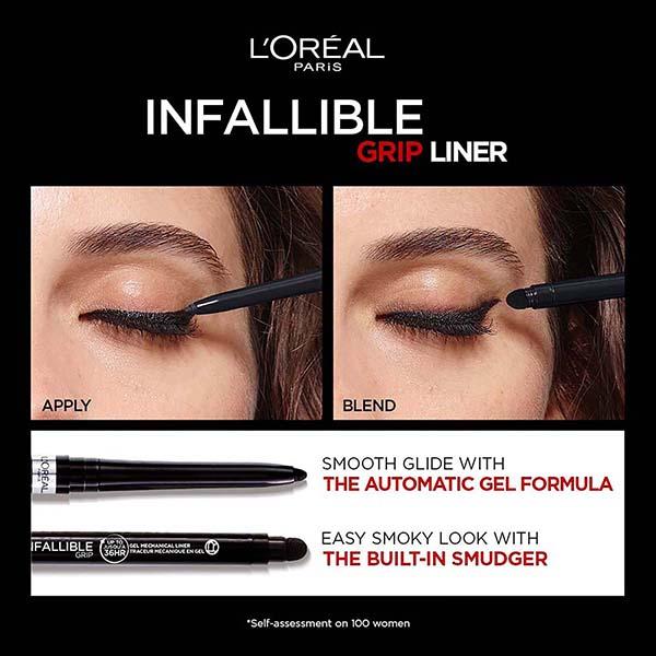 Netmeds | LOreal Paris Infaillible Grip Upto 36H Gel Automatic Eye Liner - 001 Intense Black 5 gm