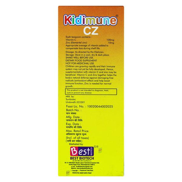 KIDIMUNE CZ Syrup 100ml - Supplements-Vam