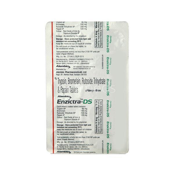 Enzictra DS Tablet 10'S - Pain relief-Ant