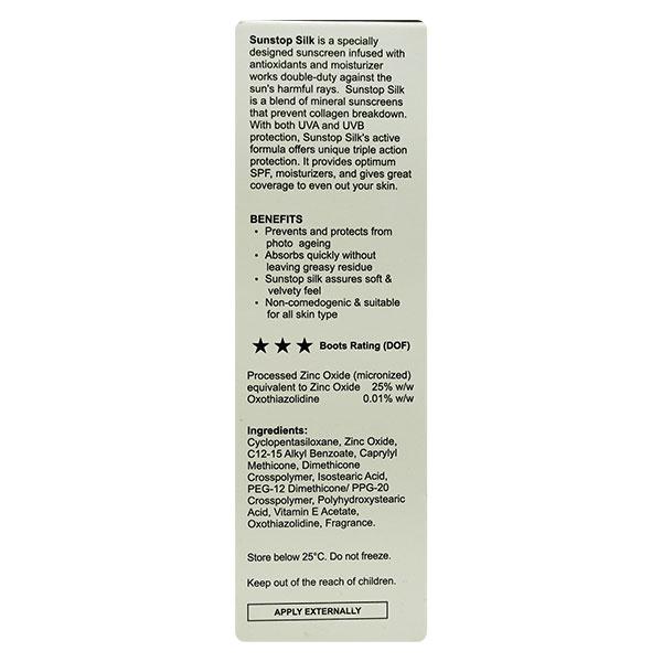 SUNSTOP SILK SPF 58+ MATT FINISH & NON GREASY Gel 60gm - Sunscreen Preparations-Oth