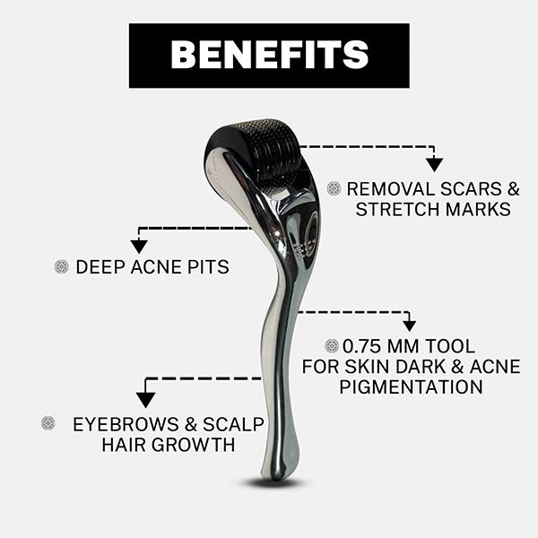 House of Beauty Derma Roller 0.75Mm-Hyperpigmentation, Scars, Eyebrow Growth, Stretchmark 1's - Derma Rollers