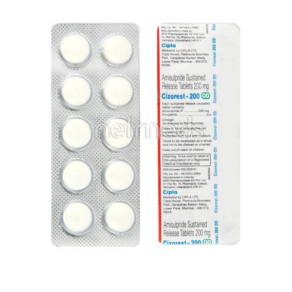 Cizorest OD 200mg Tablet 10'S - Schizophrenia-Aps