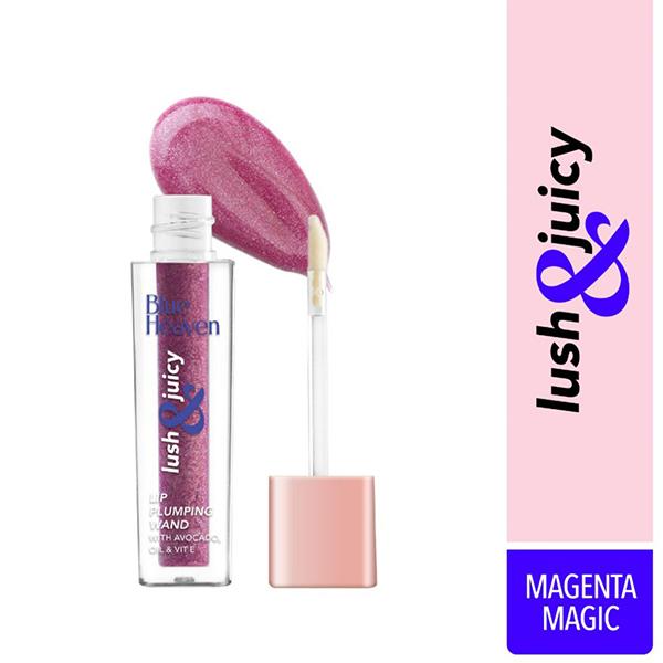 Netmeds | Blue Heaven Lush & Juicy Lip Wand Gloss, Magenta Magic 4.5 ml