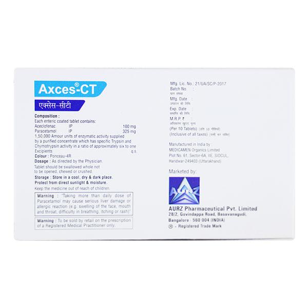 AXCES CT Tablet 10's - Pain relief-Nsa