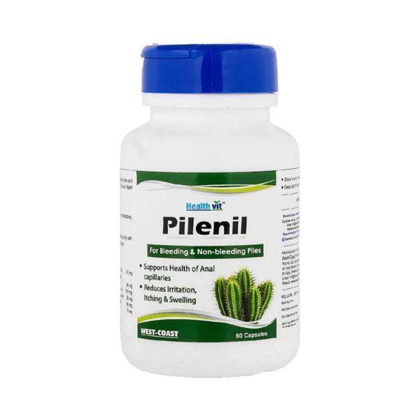 Healthvit Pilenil 60 Capsules For Bleeding & Non-bleeding Piles 60's - Calcium And Minerals