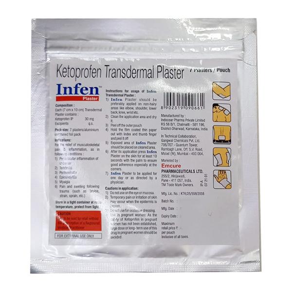 INFEN Transdermal Plaster 7's - Pain relief-Nsa