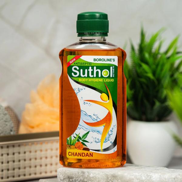 Netmeds | Boroline's Antiseptic Suthol Active Body Hygiene Liquid - Chandan 200 ml