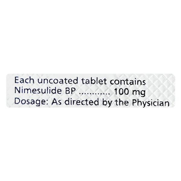 Nimupain 100mg Tablet 10'S - Pain relief-Nsa