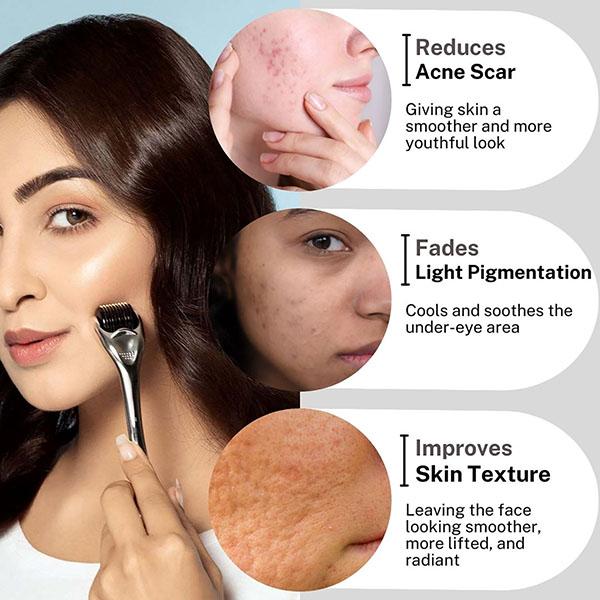 House of Beauty Derma Roller 0.50Mm Reduces Pigmentation, Fade Pimples & Acne Scars 1's - Derma Rollers