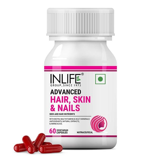 Netmeds | INLIFE Advanced Hair, Skin and Nails Capsule 60's