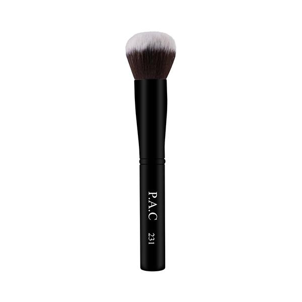 PAC Foundation Blending Brush 231 Round Shape Dense Soft Synthetic Bristles for Easy Blending