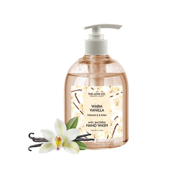 The Love Co. Warm Vanilla Hand Wash For Moisturized Hand - Gentle Cleanser for Soft Hands - Liquid Hand Soap Suitable for Sensitive Skin 300 ml - Hand Wash & Soaps