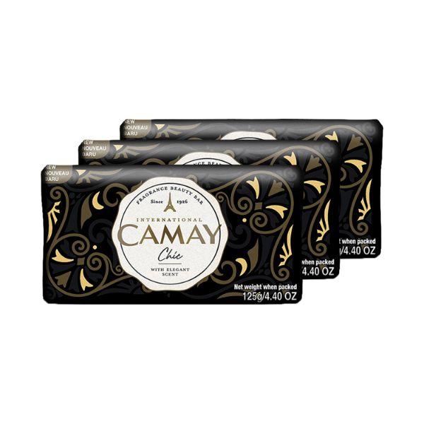 Camay Chic Citrus Beauty Soap with Aromatic Wood Indulging French Fragrance 125g 3's - Soaps
