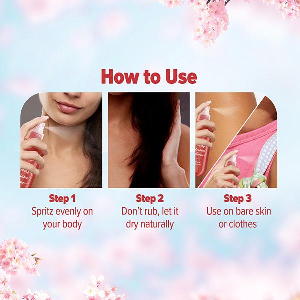 Aqualogica Refresh+ Perfume Body Mist - Cherry Blossom Bloom 150 ml - Body Mist/Spray