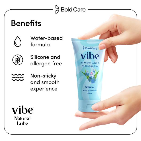 Bold Care Vibe Intimate Lube & Massage Gel Natural 100 ml - Flavoured Lubes