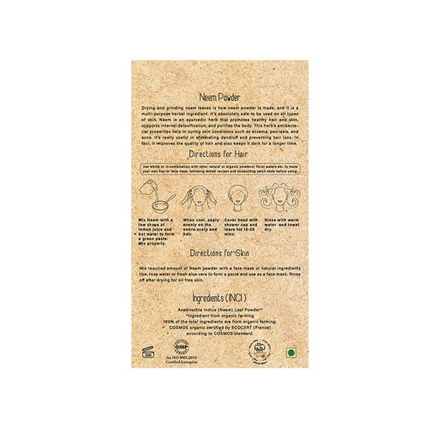 HM Herbal Me 100% Organic Neem Powder 120gm - Powder