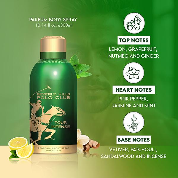 Beverly Hills Polo Club Prestige Parfum Body Spray - Tour Intense 300 ml - Men Deodorants/Roll-Ons