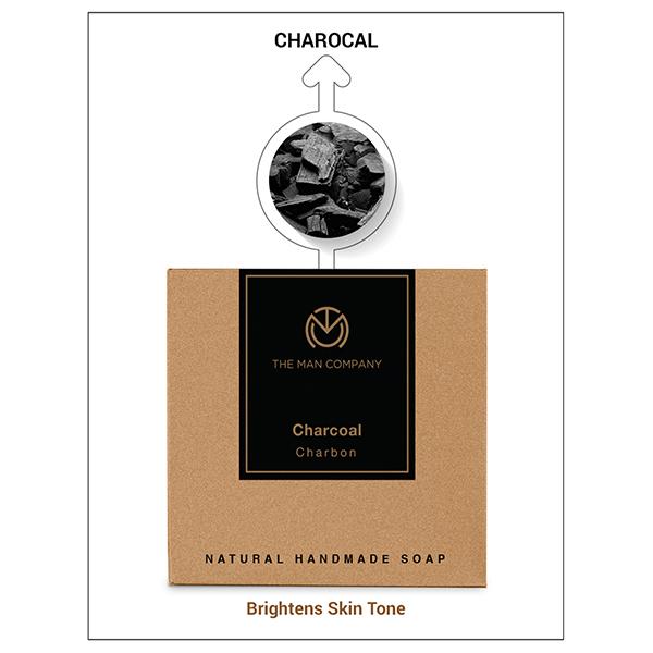 The Man Company Natural Premium Charcoal Soap-Set Of -2 1's - Soaps