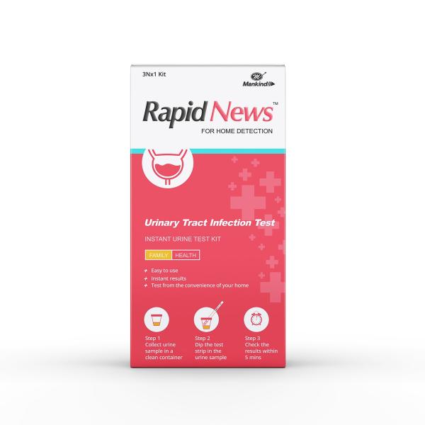Netmeds | Rapid News Urinary Tract Infection Instant Urine Test Kit 3's