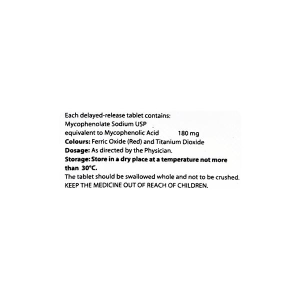 Mycept S 180mg Tablet 10'S - Auto Immune Disease-Imm