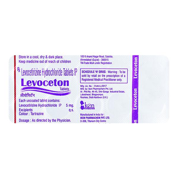 LEVOCETON Tablet 10's - Allergies-Ant