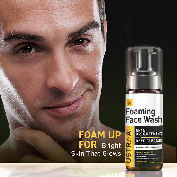 Ustraa Foaming Face Wash - for Skin Brightening 150 ml - Face Wash & Cleansers